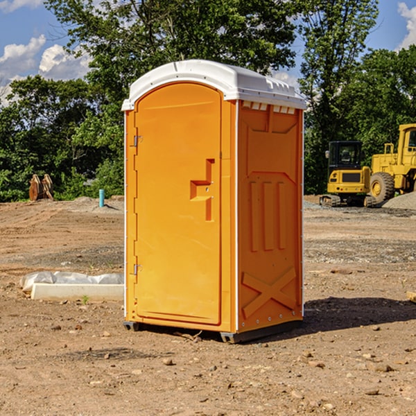 how often are the porta potties cleaned and serviced during a rental period in Marquez TX